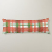 Madras Karierte Weihnachten Seitenschläferkissen (Rückseite)