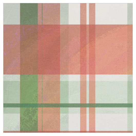 Madras Karierte Weihnachten Stoff (Nahaufnahme)