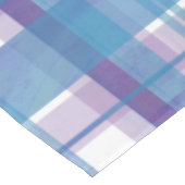 Madras-kariertes Blaues und lila Tischdecke (Schrägansicht)