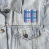 Madras-Karo Blau und Violett Button (Beispiel)