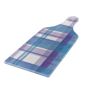 Madras-Karo Blau und Violett Schneidebrett