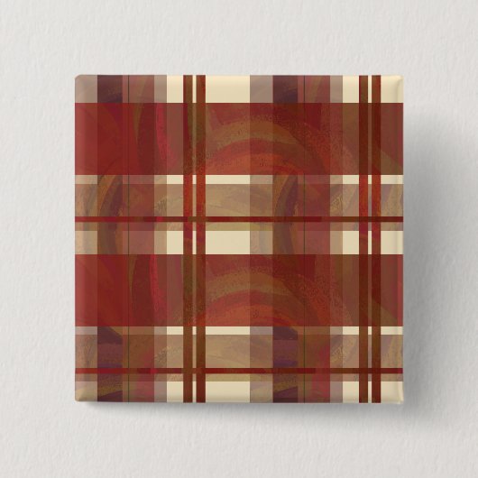 Madras-Karo Fallrot Button (Vorderseite)