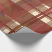 Madras-Karo Fallrot Geschenkpapier (Ecke)