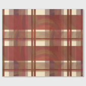 Madras-Karo Fallrot Geschenkpapier (Flach)
