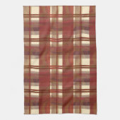 Madras-Karo Fallrot Handtuch (Vertikal)
