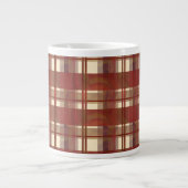 Madras-Karo Fallrot Jumbo-Tasse (Vorderseite)