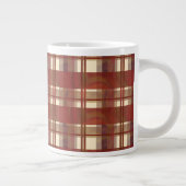 Madras-Karo Fallrot Jumbo-Tasse (Rechts)