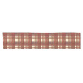Madras-Karo Fallrot Kurzer Tischläufer (Horizontal)