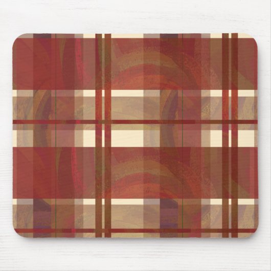 Madras-Karo Fallrot Mousepad (Vorne)