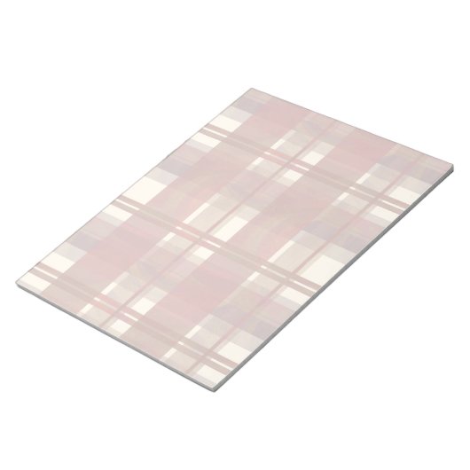 Madras-Karo Fallrot Notizblock (angewinkelt)