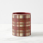 Madras-Karo Fallrot Tasse (Zentrum)