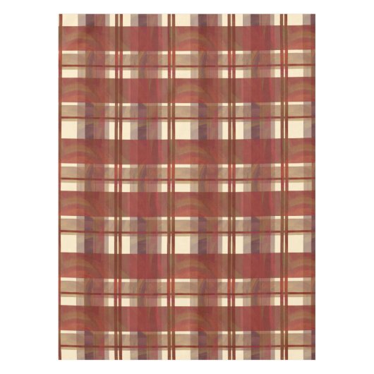 Madras-Karo Fallrot Tischdecke (Vorderseite)