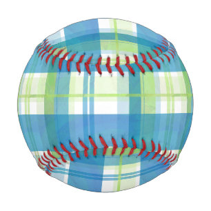 Madras-Karo Grün und Blau Baseball