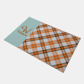 Madras Karo Orange Kariert Doormat Fußmatte (Schrägansicht)