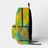 Madras Karo Revival - Citrus Diagonal Kariert Back Bedruckter Rucksack (Rechts)
