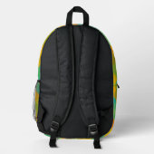 Madras Karo Revival - Citrus Diagonal Kariert Back Bedruckter Rucksack (Rückseite)