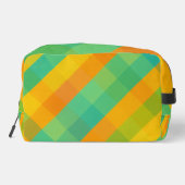 Madras Karo Revival - farbenfrohe Karierte Toilett Waschbeutel (Rückseite)