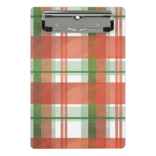 Madras-Karo Winterfest Mini Klemmbrett