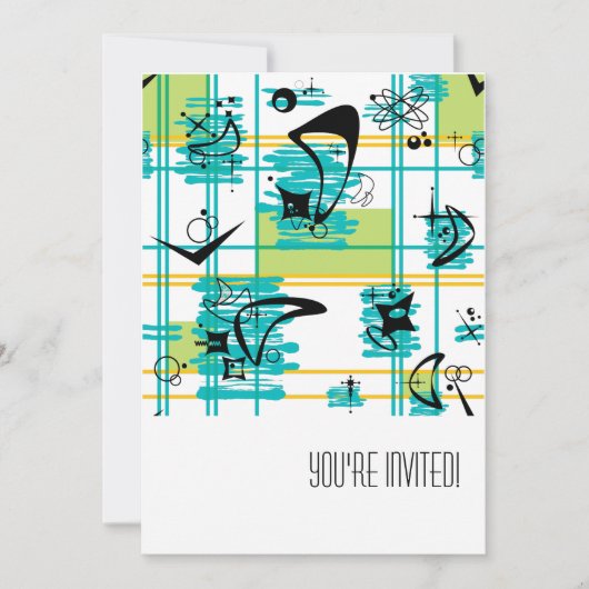 Madras Mitte des Jahrhunderts Einladung (Vorderseite)