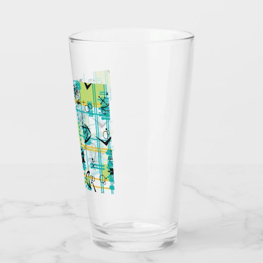 Madras Mitte des Jahrhunderts Glas (Links)