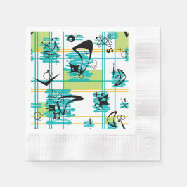 Madras Mitte des Jahrhunderts Serviette