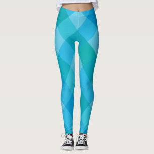 Madras Moment - Karierte blaugrüne Muster-Leggings Leggings