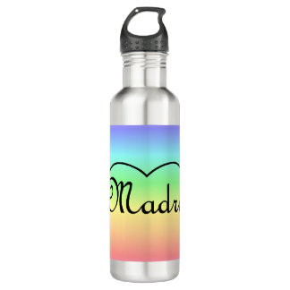 Madre Italian Mother heart rainbow Edelstahlflasche