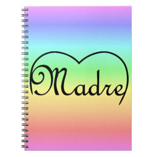 Madre Italian Mother heart rainbow Notizblock