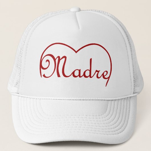 Madre Italian Mother heart Red Truckerkappe (Vorderseite)