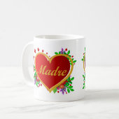 Madre - Muttertag Kaffeetasse (Vorderseite Links)