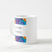 Madre Te Amo - Trendiger Kaffeebecher zum Mutterta Kaffeetasse (Vorderseite Links)