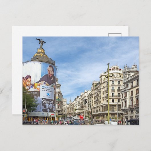 Madrid. #1. postkarte (Vorne/Hinten)