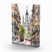 Madrid Aquarellkunst Fotoblock (Rechts)