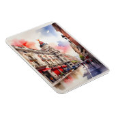 Madrid Aquarellkunst Magnet (Rechte Seite)
