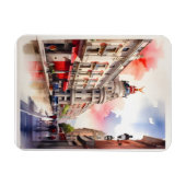 Madrid Aquarellkunst Magnet (Horizontal)