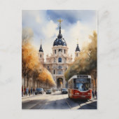 Madrid Aquarellkunst Postkarte (Vorderseite)