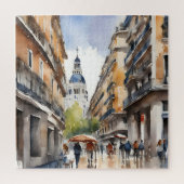 Madrid Aquarellkunst Puzzle (Vertikal)