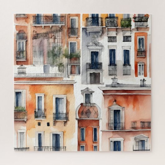Madrid Aquarellkunst Puzzle (Vertikal)