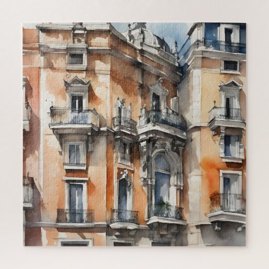 Madrid Aquarellkunst Puzzle (Vertikal)