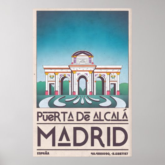 Madrid Architecture Poster Puerta de Alcalá (Vorne)