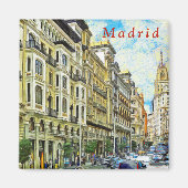 Madrid. Architektur von Gran Vía. Magnet (Vorne)