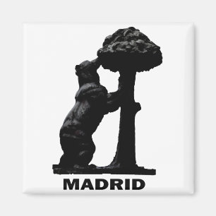 Madrid-Bär und der Madrono-Baum Magnet