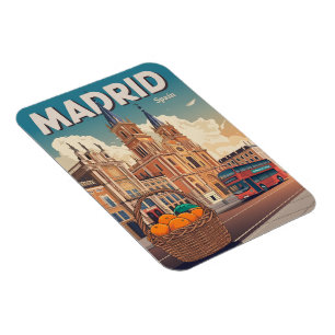 Madrid Bus Spanien Vintage Reisemitbringsel, Gesch Magnet
