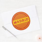 Madrid City Pride Emblem – Spanische Identität Runder Aufkleber (Umschlag)