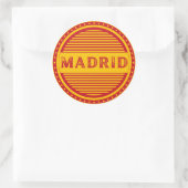 Madrid City Pride Emblem – Spanische Identität Runder Aufkleber (Tasche)