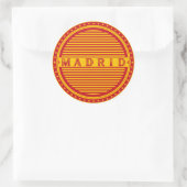 Madrid City Pride Emblem – Spanish Identity Runder Aufkleber (Tasche)