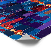 Madrid City Skyline Poster - Ikonische spanische K (Ecke)