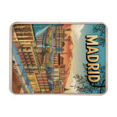 Madrid City spain Vintage Reise Souvenirs, Geschen Magnet (Horizontal)