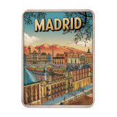 Madrid City spain Vintage Reise Souvenirs, Geschen Magnet (Vertikal)