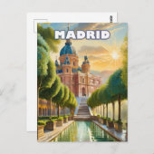 Madrid, eine Stadt, in der man sich gerne verirrt Postkarte (Vorne/Hinten)